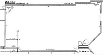 Gallery 1 Measured Floor Plan 1-4th Scale